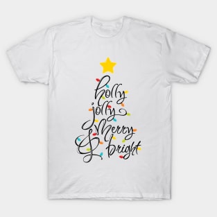 holly jolly merry & bright T-Shirt